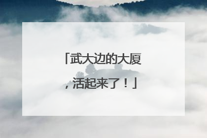武大边的大厦，活起来了！