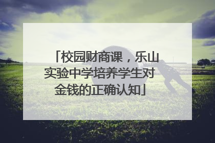 校园财商课，乐山实验中学培养学生对金钱的正确认知