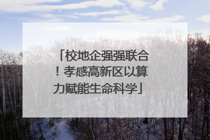 校地企强强联合！孝感高新区以算力赋能生命科学