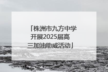 株洲市九方中学开展2025届高三加油助威活动