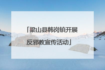梁山县韩岗镇开展反邪教宣传活动