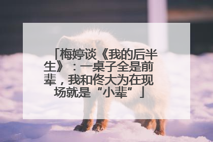 梅婷谈《我的后半生》：一桌子全是前辈，我和佟大为在现场就是“小辈”