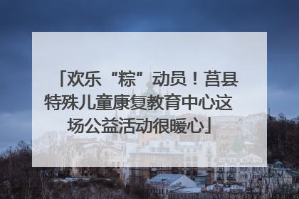 欢乐“粽”动员！莒县特殊儿童康复教育中心这场公益活动很暖心