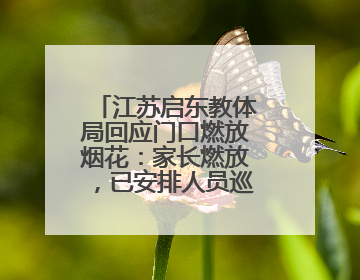 江苏启东教体局回应门口燃放烟花：家长燃放，已安排人员巡视阻止