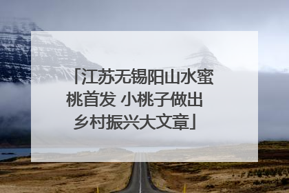 江苏无锡阳山水蜜桃首发 小桃子做出乡村振兴大文章