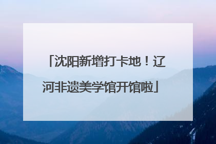 沈阳新增打卡地！辽河非遗美学馆开馆啦