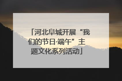 河北阜城开展“我们的节日·端午”主题文化系列活动