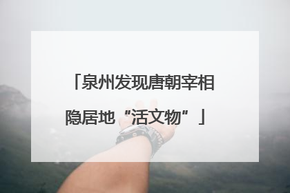 泉州发现唐朝宰相隐居地“活文物”