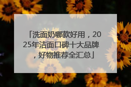 洗面奶哪款好用，2025年洁面口碑十大品牌，好物推荐全汇总