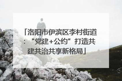 洛阳市伊滨区李村街道：“党建+公约”打造共建共治共享新格局
