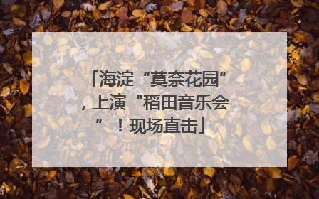 海淀“莫奈花园”，上演“稻田音乐会”！现场直击
