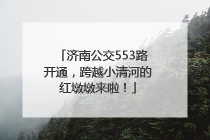 济南公交553路开通，跨越小清河的红墩墩来啦！