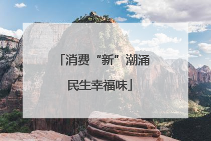 消费“新”潮涌 民生幸福味
