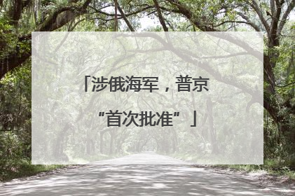 涉俄海军，普京“首次批准”