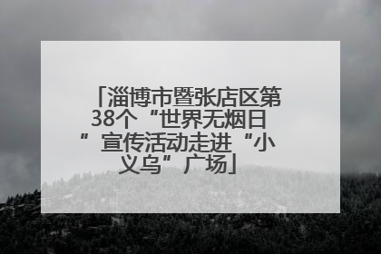 淄博市暨张店区第38个“世界无烟日”宣传活动走进“小义乌”广场