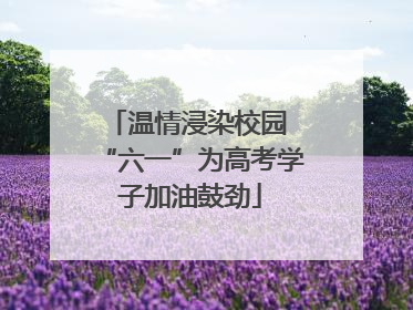 温情浸染校园 “六一”为高考学子加油鼓劲