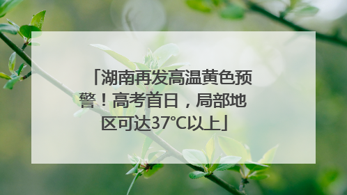 湖南再发高温黄色预警！高考首日，局部地区可达37℃以上