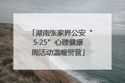 湖南张家界公安“5·25”心理健康周活动温暖警营