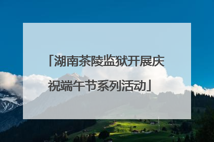 湖南茶陵监狱开展庆祝端午节系列活动
