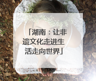 湖南：让非遗文化走进生活走向世界