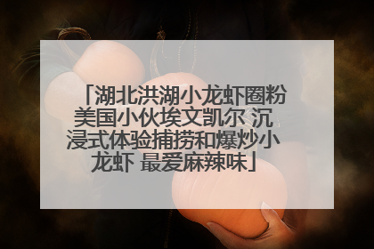 湖北洪湖小龙虾圈粉美国小伙埃文凯尔 沉浸式体验捕捞和爆炒小龙虾 最爱麻辣味
