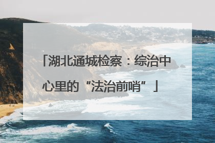 湖北通城检察：综治中心里的“法治前哨”