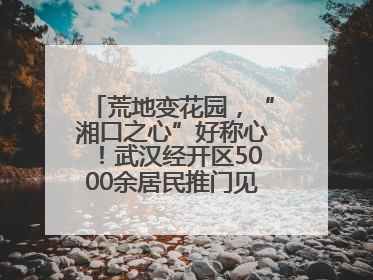 荒地变花园，“湘口之心”好称心！武汉经开区5000余居民推门见绿满眼风景