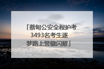 蔡甸公安全程护考 3493名考生逐梦路上警徽闪耀