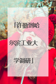 许勤到哈尔滨工业大学调研