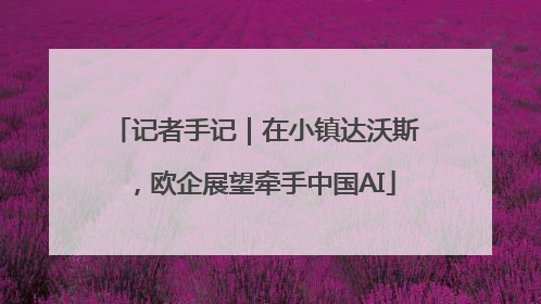 记者手记｜在小镇达沃斯，欧企展望牵手中国AI