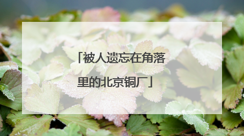 被人遗忘在角落里的北京铜厂