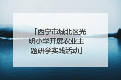 西宁市城北区光明小学开展农业主题研学实践活动