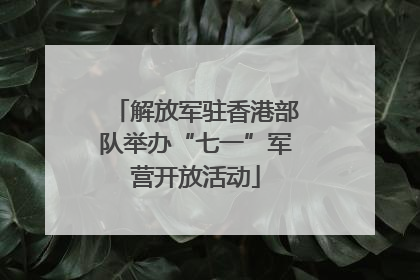 解放军驻香港部队举办“七一”军营开放活动