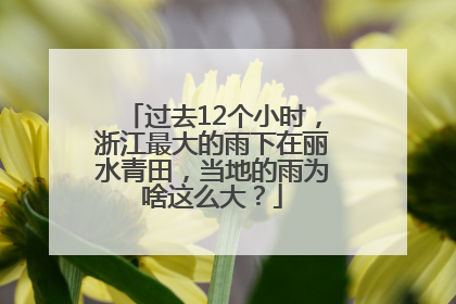 过去12个小时，浙江最大的雨下在丽水青田，当地的雨为啥这么大？