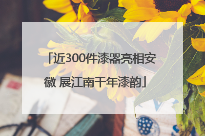 近300件漆器亮相安徽 展江南千年漆韵