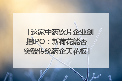 这家中药饮片企业剑指IPO：新荷花能否突破传统药企天花板