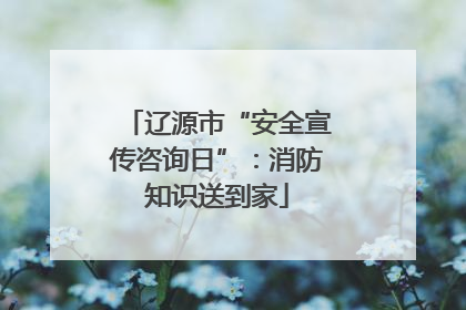辽源市“安全宣传咨询日”：消防知识送到家