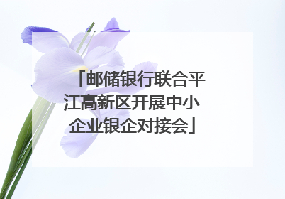 邮储银行联合平江高新区开展中小企业银企对接会