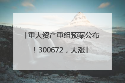 重大资产重组预案公布！300672，大涨