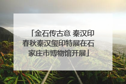 金石传古意 秦汉印春秋秦汉玺印特展在石家庄市博物馆开展