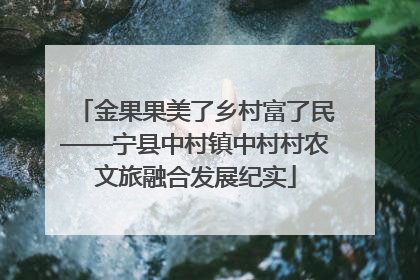 金果果美了乡村富了民——宁县中村镇中村村农文旅融合发展纪实