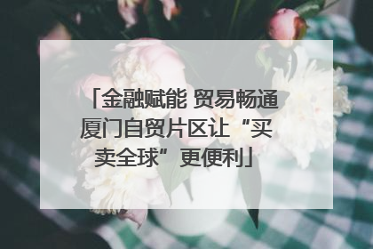 金融赋能 贸易畅通 厦门自贸片区让“买卖全球”更便利