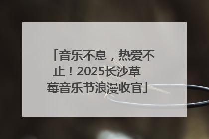 音乐不息，热爱不止！2025长沙草莓音乐节浪漫收官