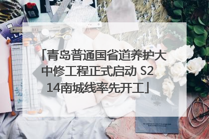 青岛普通国省道养护大中修工程正式启动 S214南城线率先开工