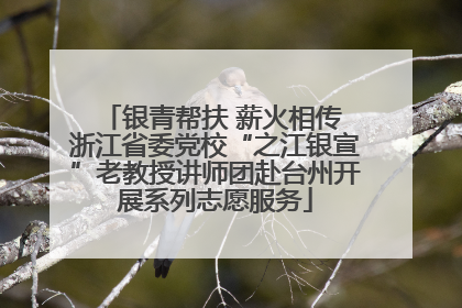 银青帮扶 薪火相传 浙江省委党校“之江银宣”老教授讲师团赴台州开展系列志愿服务