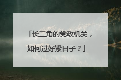 长三角的党政机关，如何过好紧日子？
