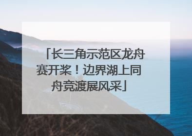 长三角示范区龙舟赛开桨！边界湖上同舟竞渡展风采