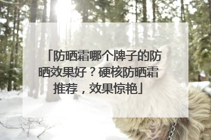 防晒霜哪个牌子的防晒效果好？硬核防晒霜推荐，效果惊艳