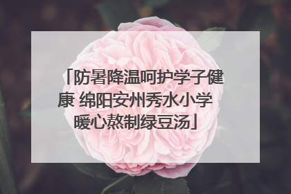 防暑降温呵护学子健康 绵阳安州秀水小学暖心熬制绿豆汤