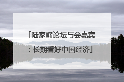 陆家嘴论坛与会嘉宾：长期看好中国经济